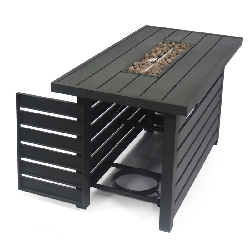 Fernon Rectangle Iron Propane Fire Pit