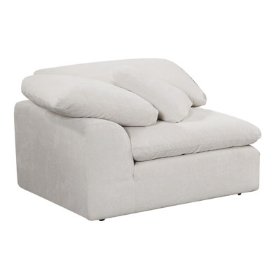 Naveen modulaire - Wedge avec coussin en lin ivoire