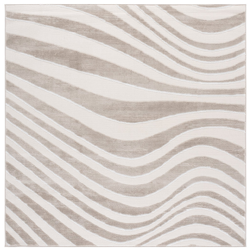 Saylor 136 Performance Abstract Rug, Square 6'3"