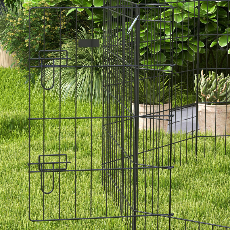 76cm H Panel Metal Exercise Pen With Door