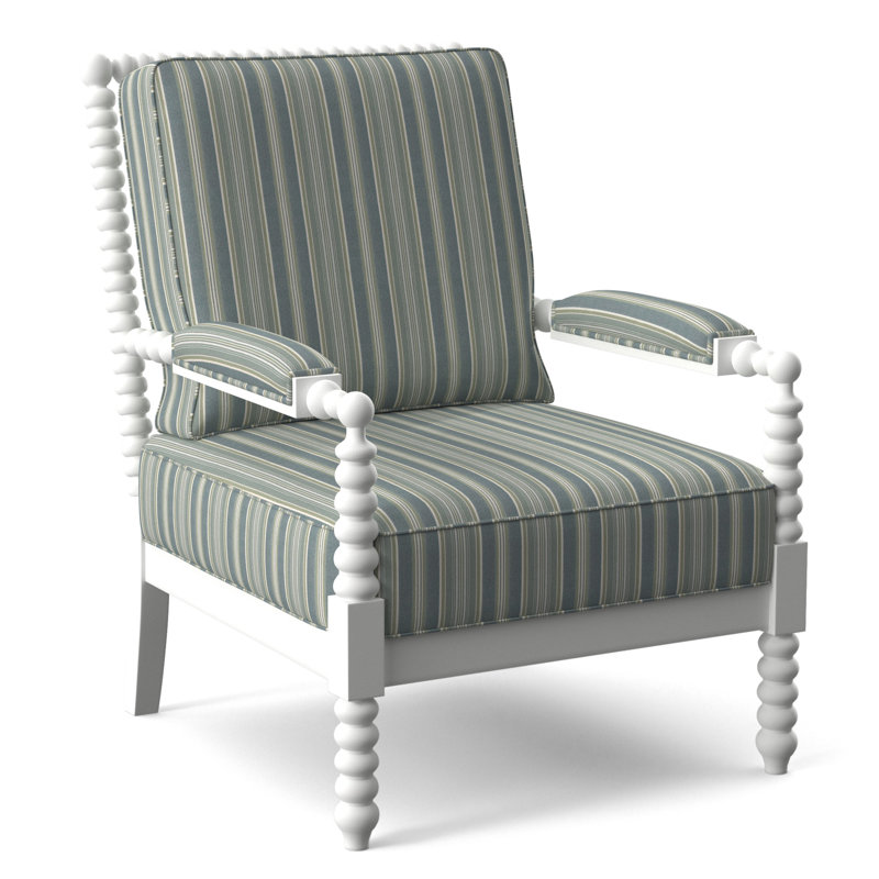 Lind Island 29" Wide Lounge Chair, Moroccan Paseo, 0451-63, Frost White Finish