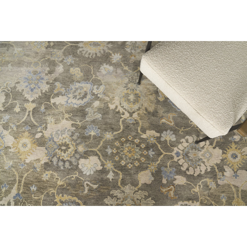 Essex Wool Damask Area Rug, Rectangle 8' x 10'