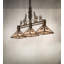 Luminaire suspendu pour table de billard en cuivre antique à 3 lumières Jaecion