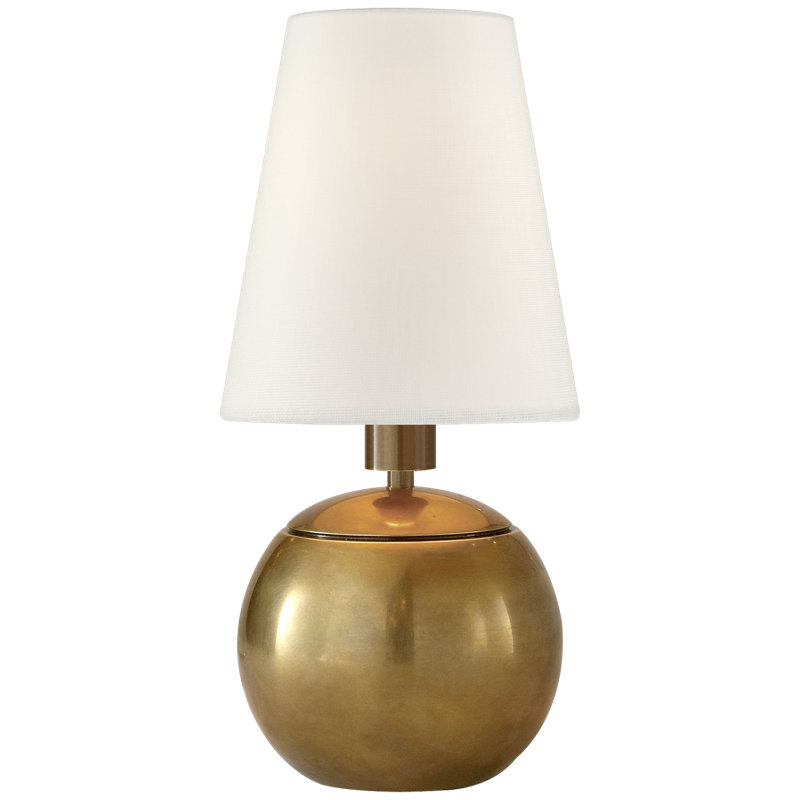 Terri Table Lamp, Hand-Rubbed Antique Brass, 11.5" H x 5" W x 5" D