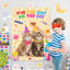 Pin The Hat on The Cat Party Games, 7 Pcs Cat Birthday Party Games Kit