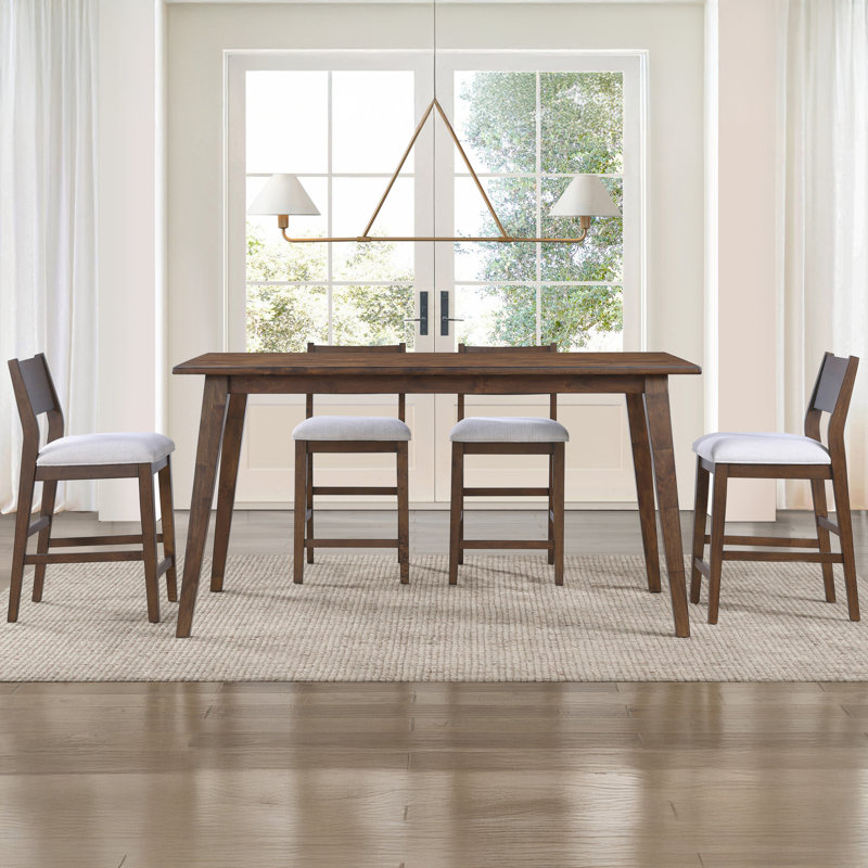 Table de salle à manger en bois massif 72 "Tariel, H 36 po x L 72 po x P 40 po
