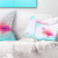 Coussin lombaire en aquarelle floral fleur
