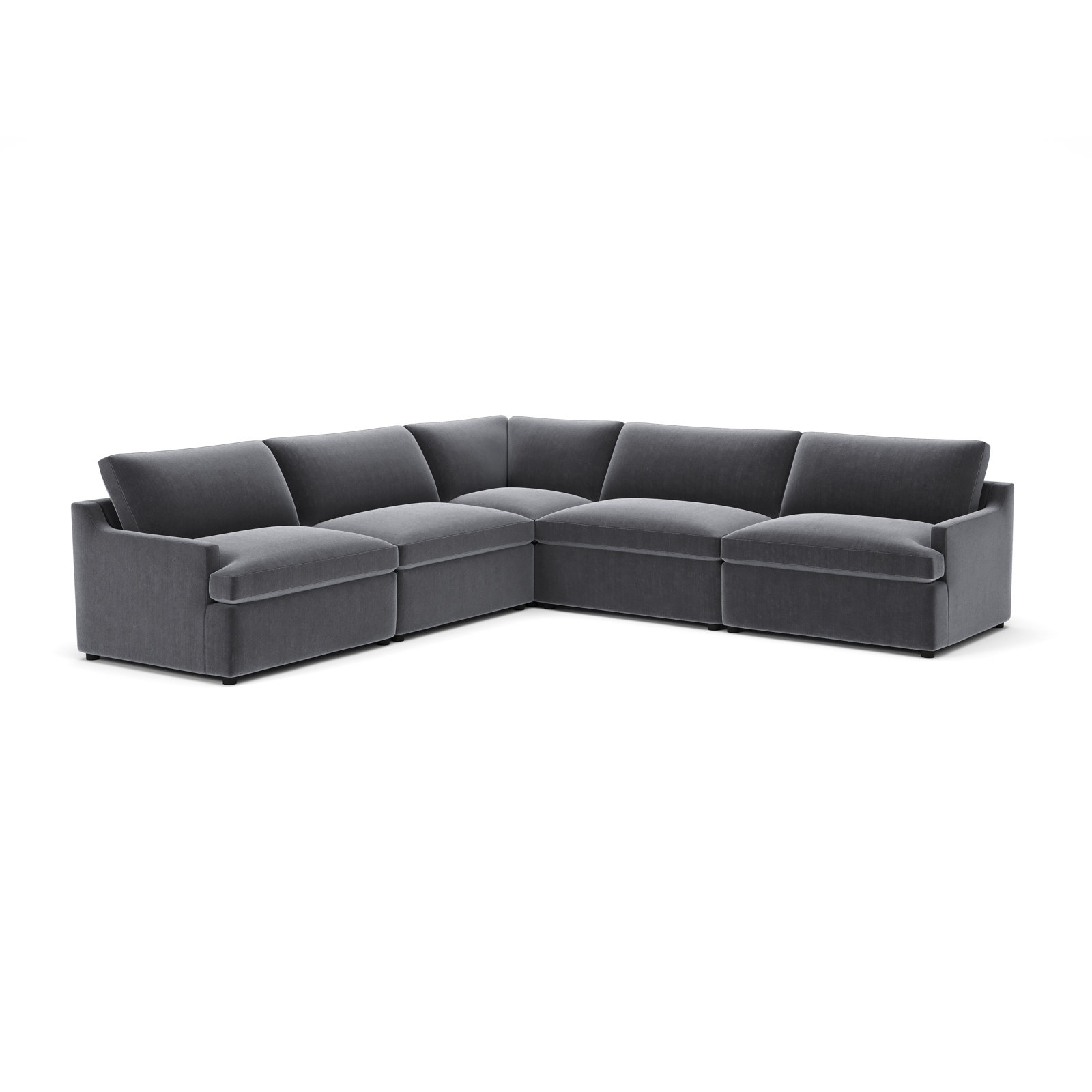 Essex Chaise Sectional, Andrew Slate Performance Chenille