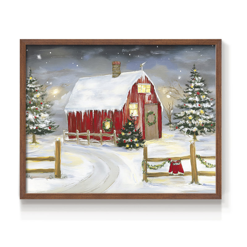 «Chirstmas Art» - DCC XXVI - Reproduction encadrée - Restickable, Noyer, H 16 po x l 20 po