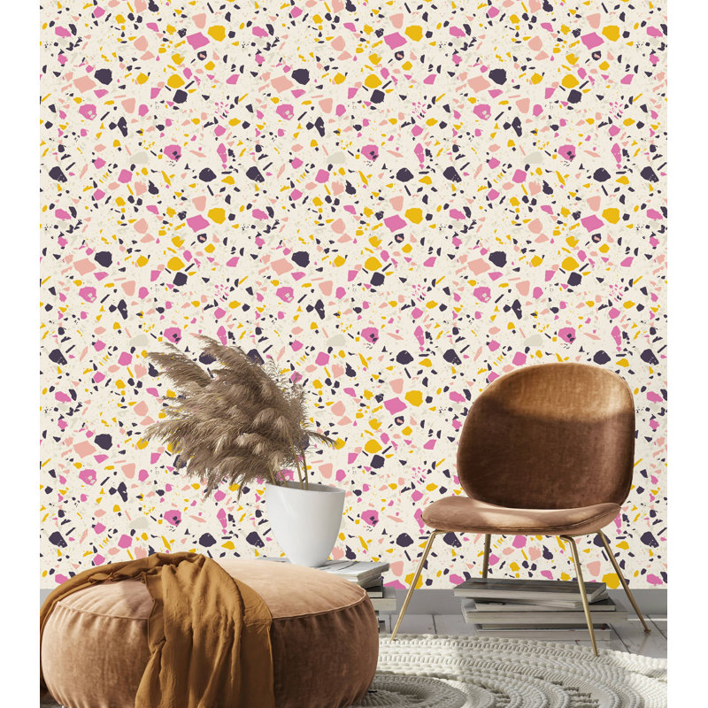 Rouleau de papier peint adhésif Aquanis Terrazzo, L 10,42 pi x l 25 po