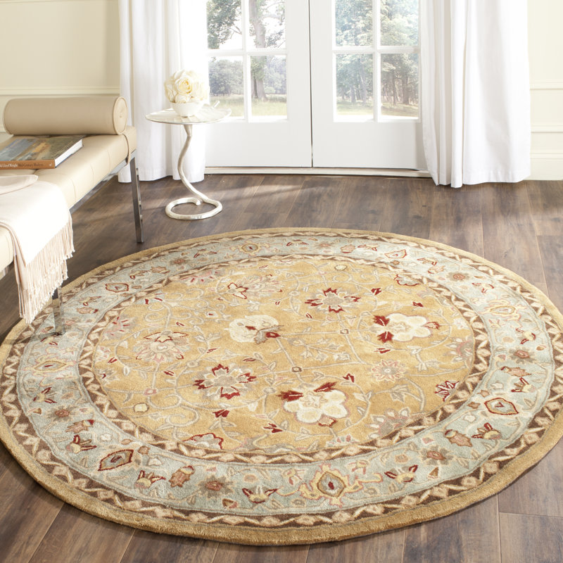 Tapis oriental performance crocheté à la main Lupien, Rond 6 pi