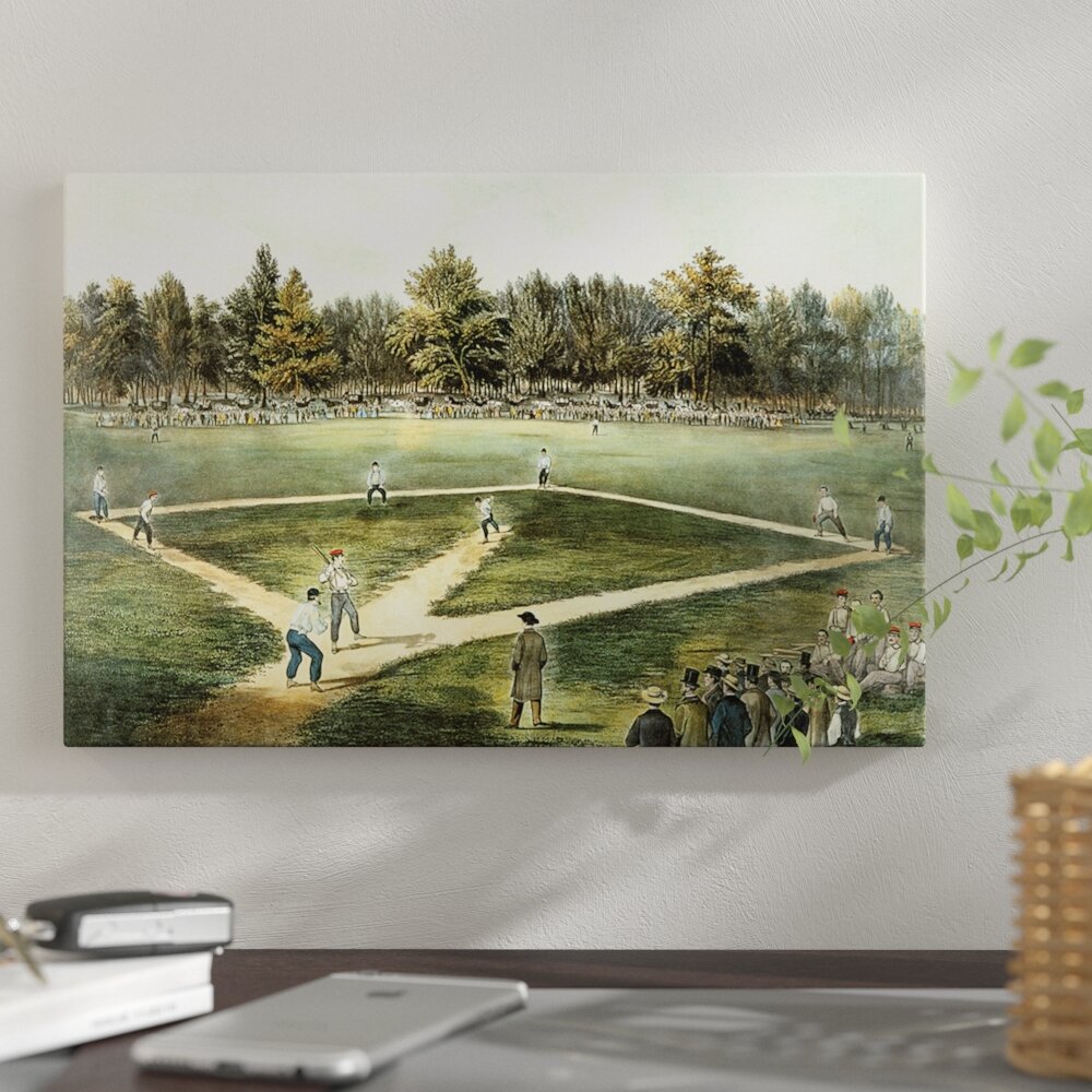 Bless international The American National Game Of Baseball Grand Match At  Elysian Fields, Hoboken, NJ, 1866 by Currier  Ives Gallery-Wrapped Canvas  Giclée Wayfair