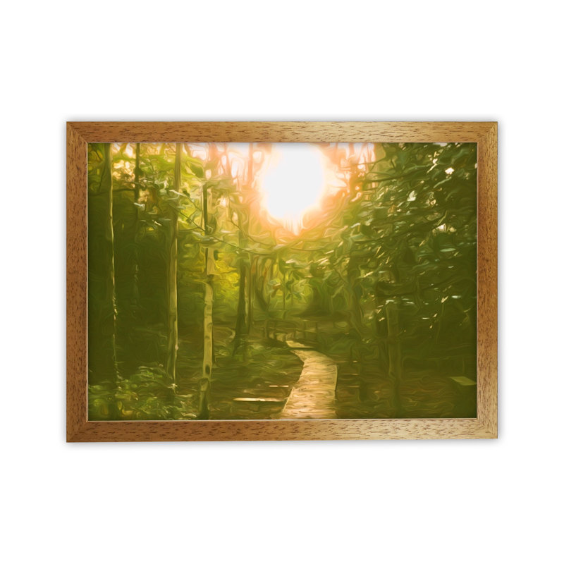 Autumn Wood - Print on Canvas, 25cm H x 34cm W x 3cm D, Brown Framed