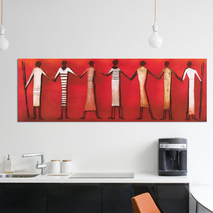 « figuras i », impression sur toile, H 16 po x l 48 po x P 1,5 po, Toile tendue