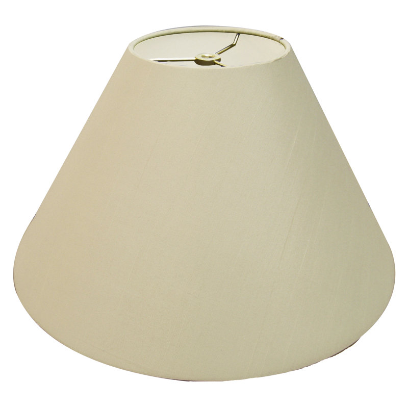 Abat-jour empire en soie / shantung 10 po H (araignée), Beige
