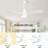48 Inch Solid Wood Ceiling Fan With Dimmable Light 6 Speed Reversible Dc Motor-293103962