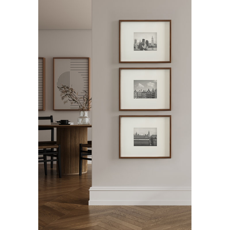 Ensemble de cadres photo trois pièces Bouie, 16 po x 20 po, Brown