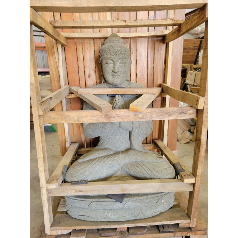 Jasamine Lava Stone Sitting Buddha
