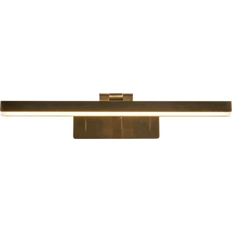 Hardwired LED Wall Mounted Picture Light, 10cm H x 40.5cm W x 19cm D, Satin Brass