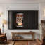Armoire murale noire avec portes pliantes et cadre solide