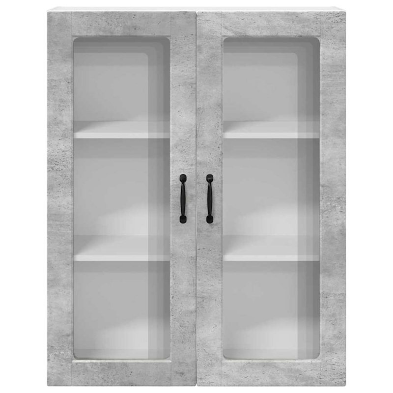 Vidaxl Kitchen Wall Cabinet With Shelf Concrete Grey 80 X 31 X 100 Cm, 100cm H x 80cm W x 31cm D, Concrete Grey
