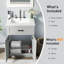 Meuble-lavabo de salle de bain avec lavabo sous le lavabo