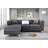 Lyon Velvet Sofa Chaise-105890068
