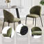 Fabric Upholstered Side Chair in Green