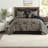 Elegant Jacquard Cal King Bedding Set, Polyester Comfort With Year-round Style