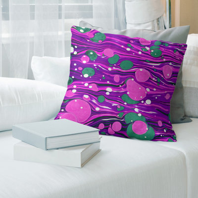 Coussin décoratif en lin tourbillons