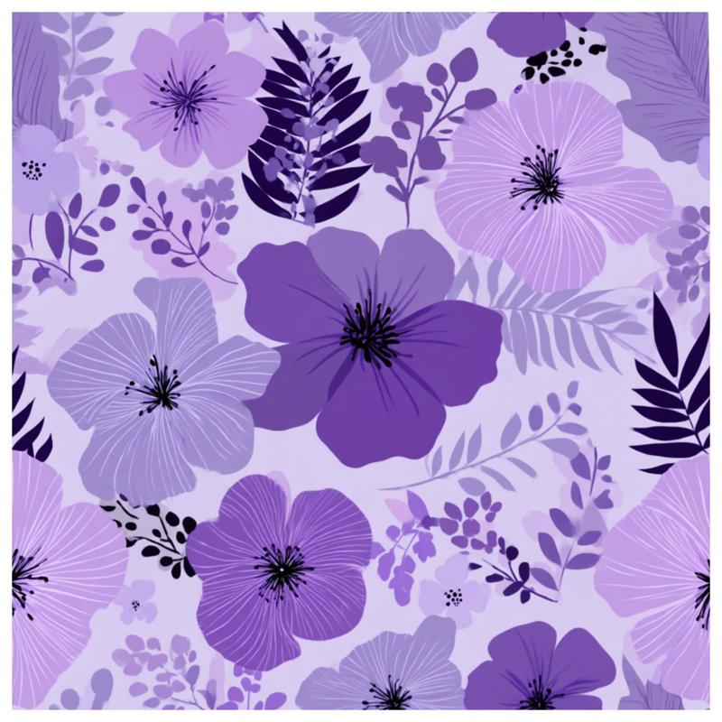 Édredon floral avec literie bohémienne, Édredon grand, Floral mauve