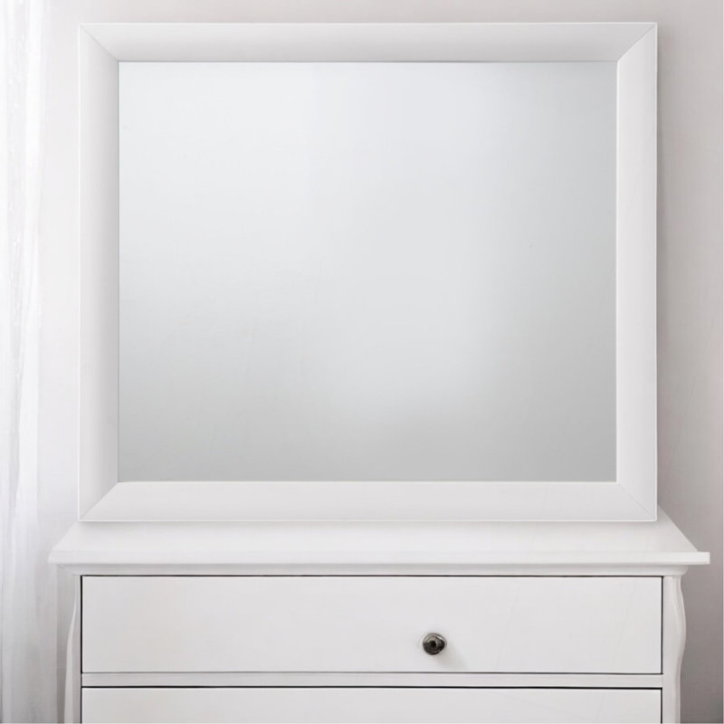Miroir mural polyvalent et élégant pour rehausser la décoration intérieure, Blanc