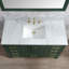 Meuble-lavabo simple autoportant de 48 po avec plateau en marbre de Carrare Whitney-88135100-88135099