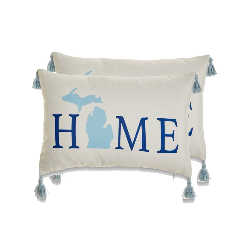 Coussin d'extérieur avec insert en polyester My Cottage Living - ensemble de 2