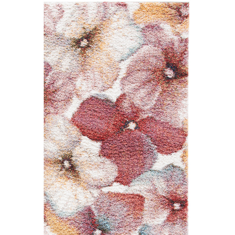 Tapis à motif floral Subramanya, Tapis de couloir 2 pi 3 po x 7 pi
