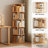 5 Tier Rotating Bookshelf, 360° Display Round Spinning Bookshelf-877310335
