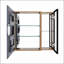 Armoire de salle de bain murale à miroir avec tablettes réglables, rangement spacieux et fabrication en contreplaqué durable pour les salles de bain modernes.