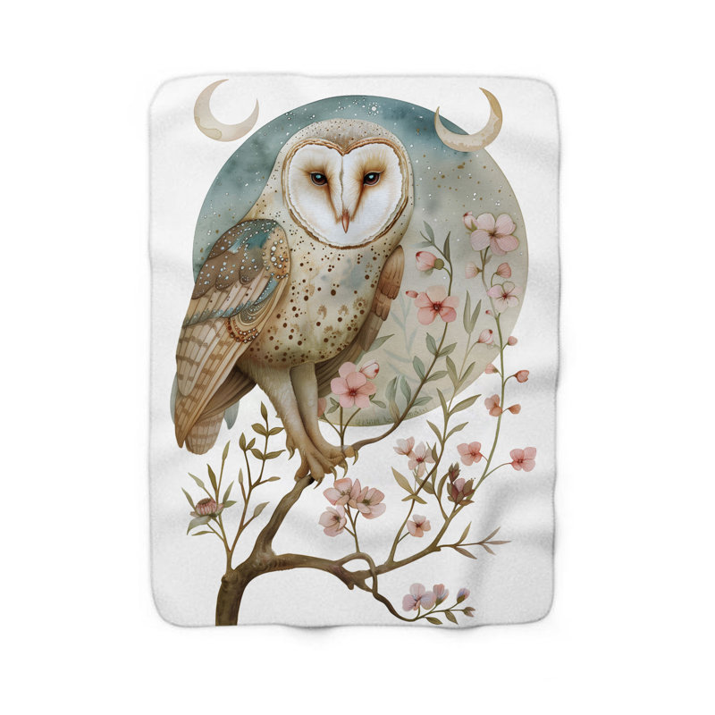  Couverture Owl's Dreamy Palette, L 60 po x l 50 po