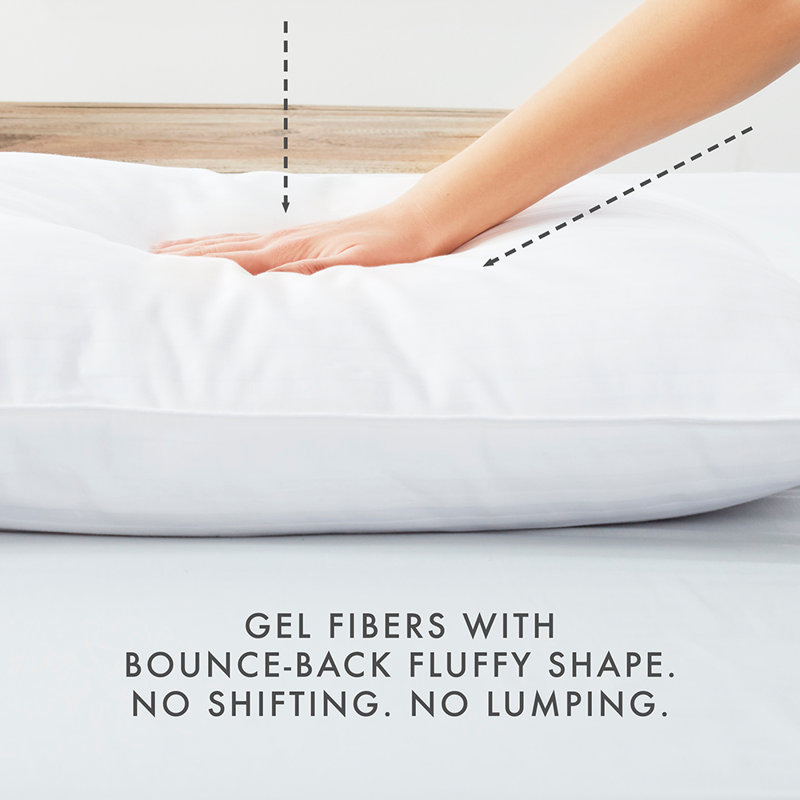 Pillow Plush Down Alternative Cooling Gel-Infused Fibers 2 Pack, Queen