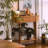 Modern Minimalist Cherry Wood Long Console Table