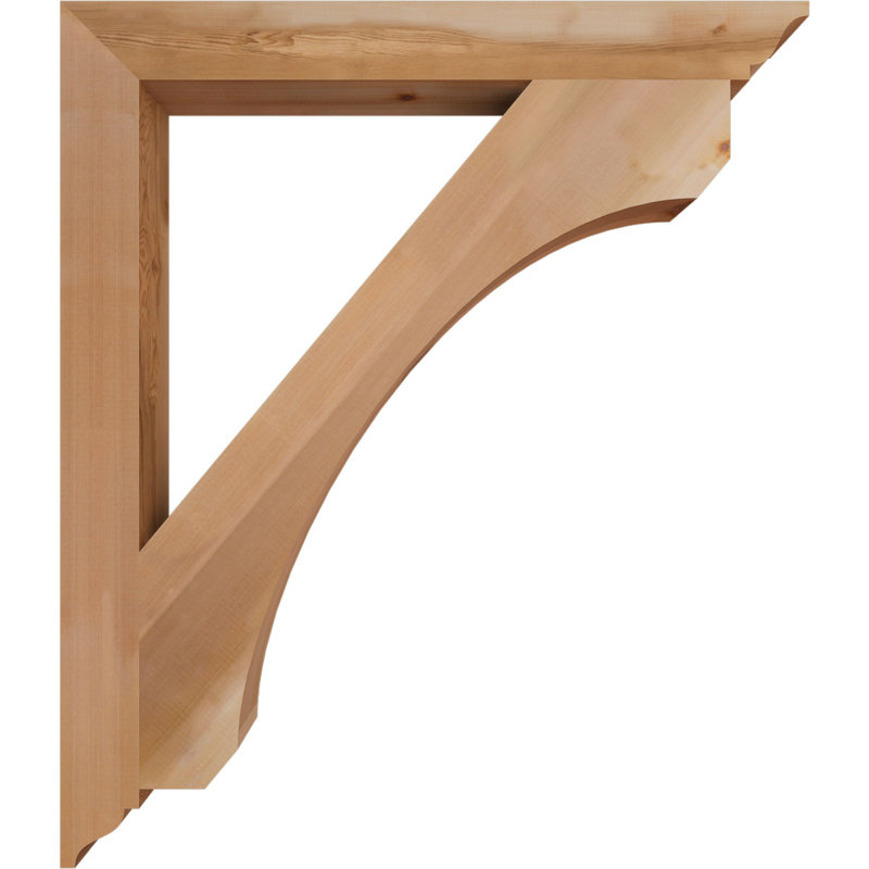 Support en bois rustique traditionnel BKTLEC01, Cèdre rouge de l'Ouest (lisse), H 44 po x l 3,5 po x P 38 po
