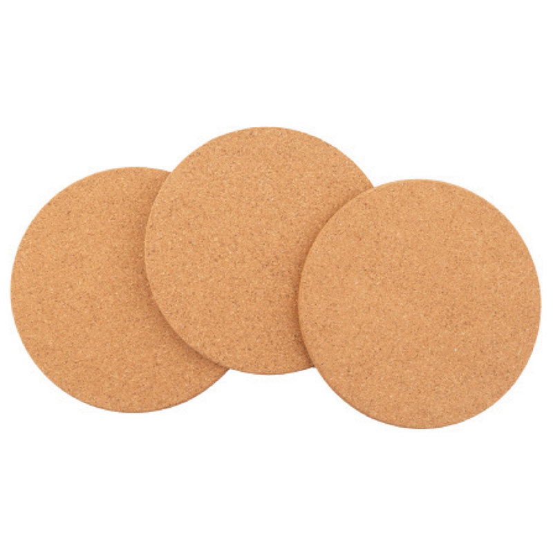 Ensemble de 3 sous-verres en liège épais Thirstystone