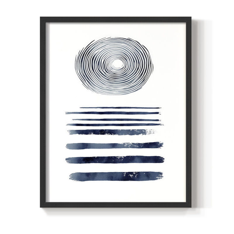 Abstract CCCLXV Framed Print - Ready To Hang, 20" H x 16" W, Black