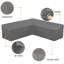Housse pour canapé modulaire en L pour patio