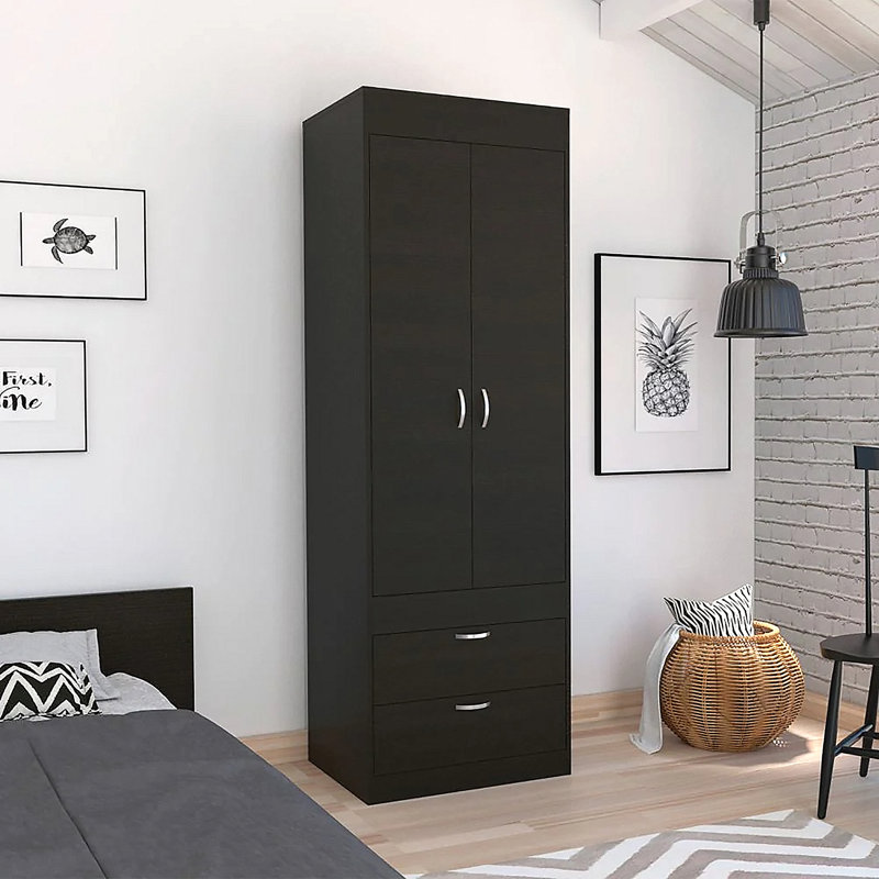 Armoire 2 tiroirs, Noir