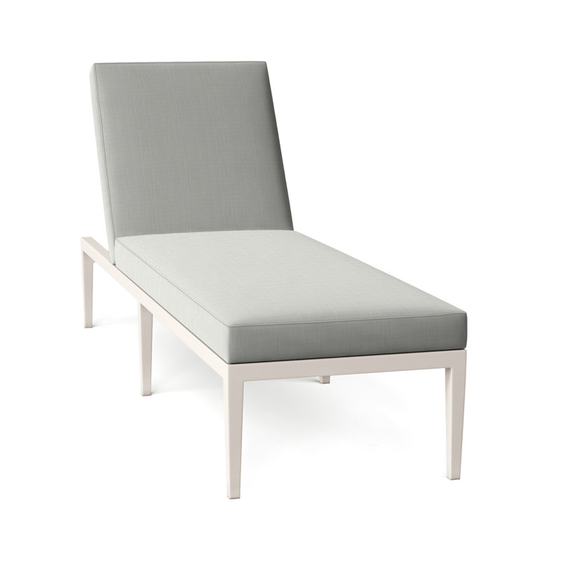Elegante 78" Long Reclining Single Chaise with Cushions, Welt, Paper Sky, Elegante #97 Midnight