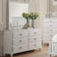 Commode en bois avec 6 tiroirs en noir-671460350