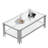 Tempered glass coffee table with double layers and mirror-finished stainless steel frame, durable and elegant
