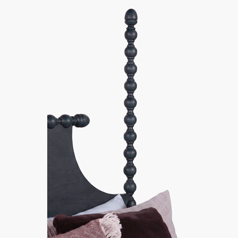 Lit Mary Spindle, Grand, Bleu marine