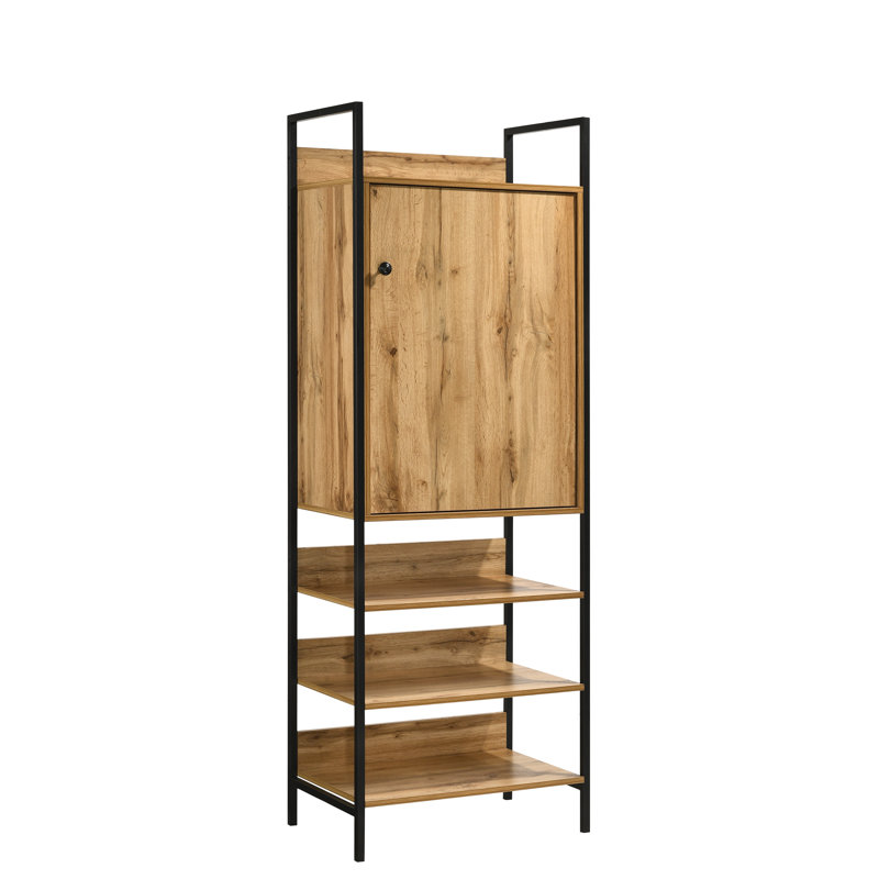Brant 1 Door Manufactured Wood Wardrobe, Oak